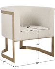 Bellina - Plush Barrel Chair - Gold