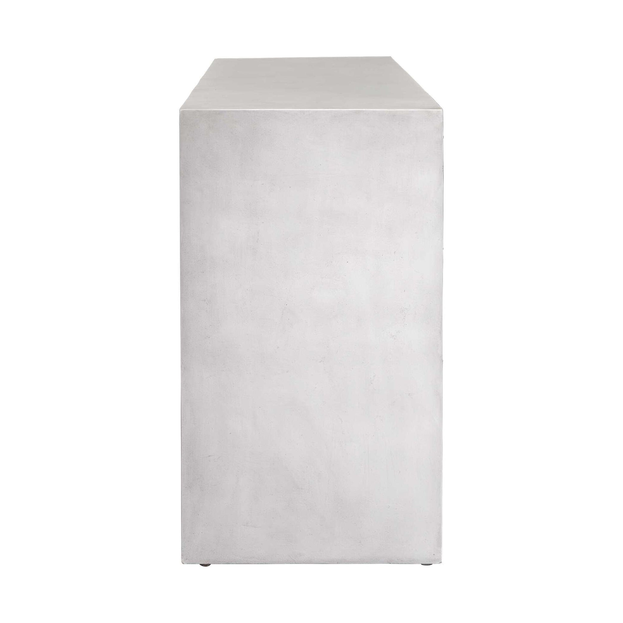 Brinson - Carved Wood 4 Door Cabinet - White / Woodtone