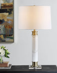 Plinth - White Marble Table Lamp