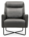 Efron - Club Chair With Black Metal Base