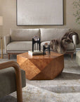 Hughes - Geometric Coffee Table - Dark Brown