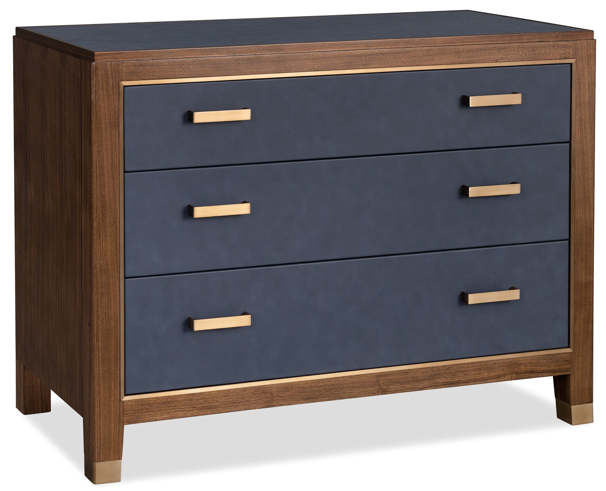 Melange - Gene Accent Drawer Chest - Brown / Blue