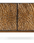Melange - Fingerprints 2-Door Credenza - Black / Gold