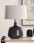 Flanagan - Mottled Gloss Table Lamp - Black