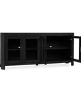 Macarthur - Reclaimed Oak 4 Door Cabinet - Aged Black