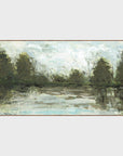Marsh - 72" x 36" Painting Art By Buddy Whitlock - Dark Green