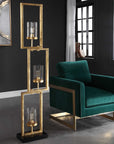 Cielo - Staggered Rectangles Floor Lamp - Gold