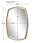 Varenna - Aged Vanity Mirror - Gold