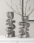 Free Flowing - Nickel Vases (Set of 2)