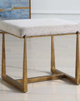 Midas - Small Bench - Gold / White