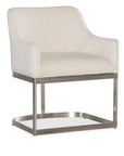 Modern Mood - Upholstered Arm Chair With Metal Base - Beige