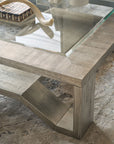 Melange - Saber Cocktail Table - Pearl Silver