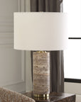 Cortado - Travertine Table Lamp