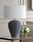 Moher - Glossy Blue Table Lamp