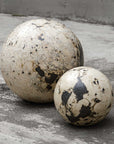 Nouveau - Indoor-Outdoor Spheres (Set of 2) - Black / White