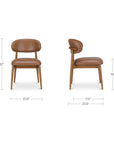 Ellie - Leather Dining Chair - Brown
