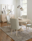 Nouvea Chic - Round Pedestal Dining Table - Light Brown / Beige