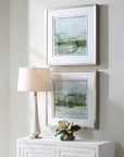 Soft Sage - Abstract Landscape Prints (Set of 2) - Gray