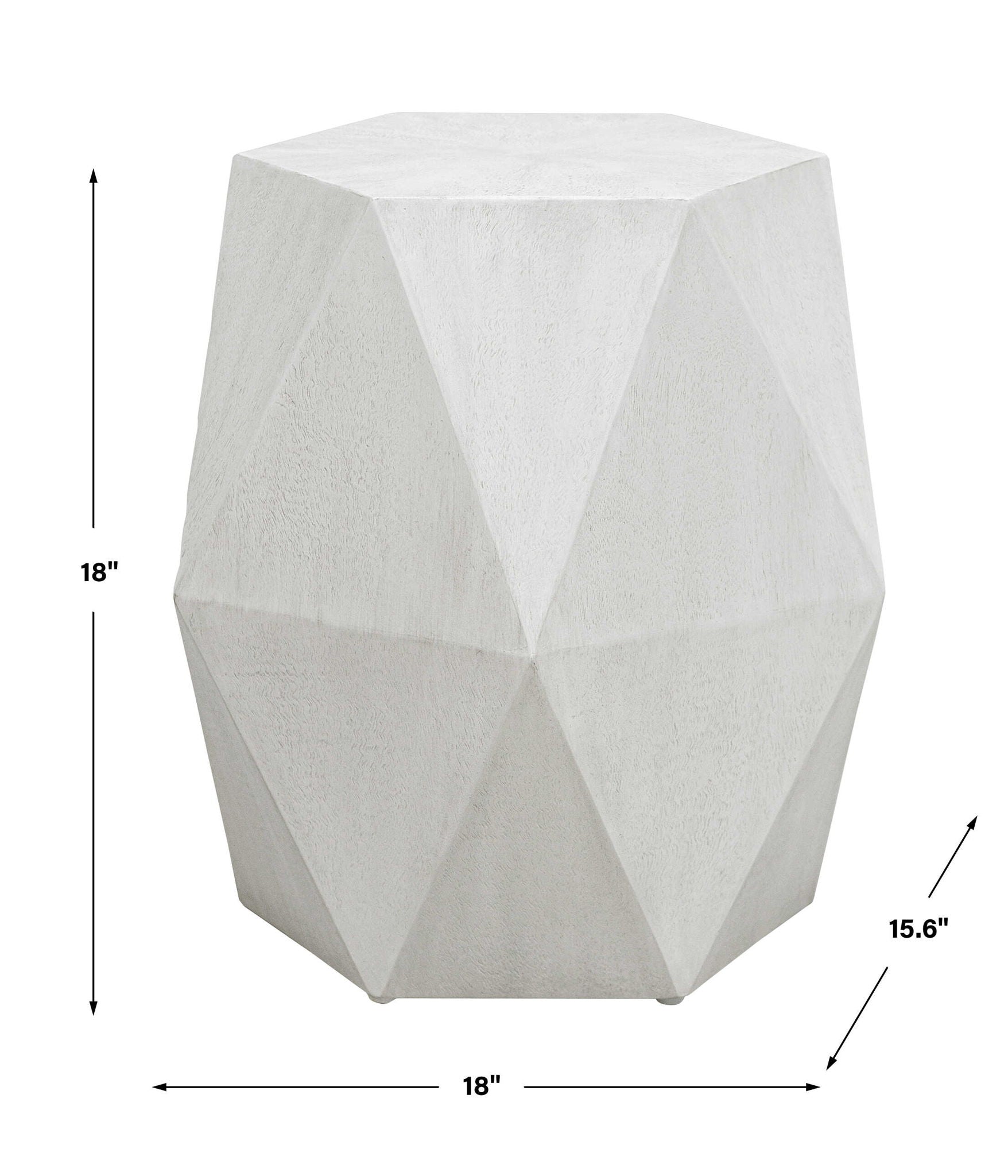 Volker - White Geometric Accent Table