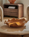 Golden Crest Ruffle - Indoor-Outdoor Bowl - Brown