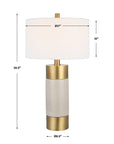 Adelia - Ivory & Brass Table Lamp