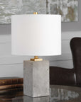Drexel - Concrete Block Lamp - Gray