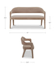 Martens - Dining Bench - Camel / Brown
