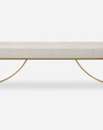 Swale - Ivory Leather Bench