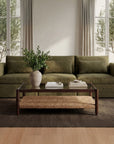Swift - Left Arm Facing Chair - Dark Green