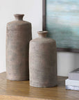 Terrene - Clay Vases (Set of 2) - Brown