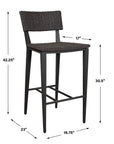 Calbas - Outdoor Bar Stool - Java Black