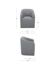 Sandy - Rolling Dining Chair - Gray