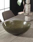 Veridian Shimmer - Earthy Glass Bowl - Green