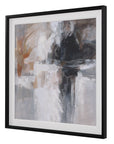 Wings Neutral - Abstract Framed Print - Black