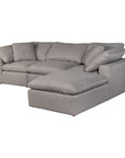 Terra - Livesmart Fabric Condo Lounge Modular Sectional - Light Gray