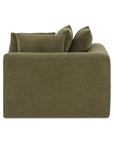 Davie - Corner Chair - Olive Green