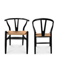 Ventana - Dining Chair (Set of 2) - Black / Natural