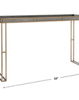 Cardew - Modern Console Table - Pearl Silver & Gold