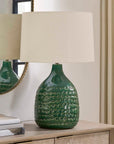Breya - Glaze Table Lamp - Green