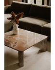 Segment - Coffee Table - Orange Lavante Marble
