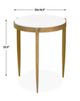 Ocilla - Accent Table - Brass,White