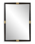 Larkin - Dark Wood & Brass Mirror - Dark Brown
