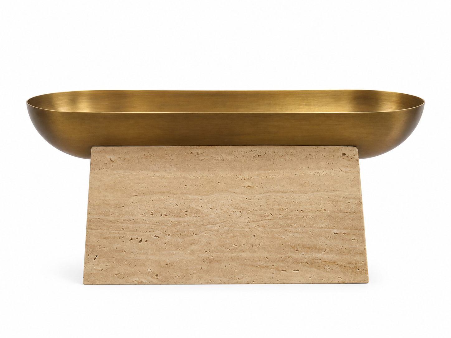 Travertine Base Brass