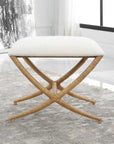 Expedition - White Fabric Small Bench