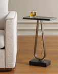 Galloway - Minimalist Accent Table - Black / Bronze