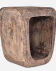 Loophole - Bleached Wash Accent Stool - Dark Brown