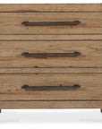 Vineyard Row - Three-Drawer Nightstand - Light Brown