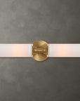 Wellsville - 2 Light Brass Sconce - White / Gold
