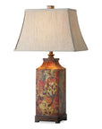 Colorful Flowers - Table Lamp - Orange