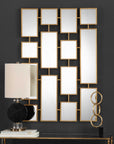 Kennon - Forged Rectangles Mirror - Gold
